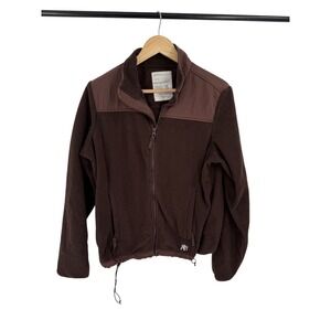 Aeropostale Fleece Jacket Unisex XL Outdoors Retro Gorpcore Chocolate Zip Up
